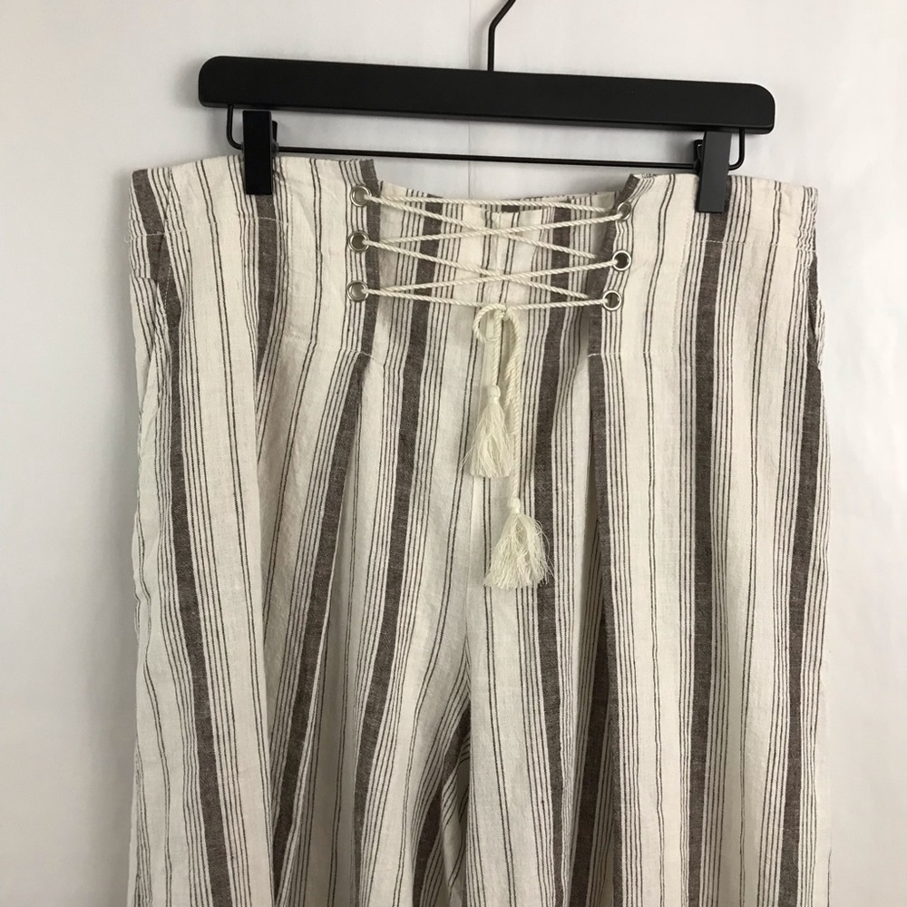 NEW Anthro Chiara corset striped pants - Picture 2 of 5